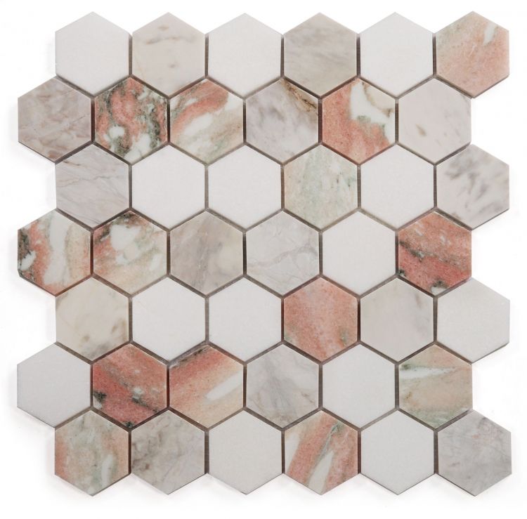Hexagon Rose 2 x 2 11.75 x 12